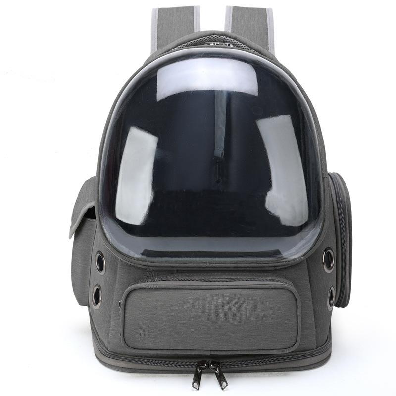 Cat Bag Space Capsule Backpack Portable Large Capacity Breathable Pet Bag Cat Backpack 1Pcs серый