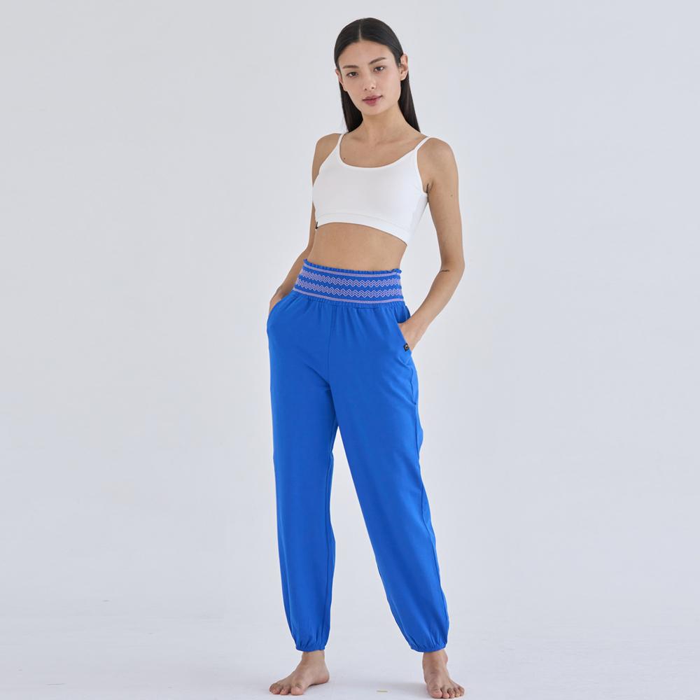 OZEZ Ozpg6032 Solid Stitch Smoking Pants - Blue