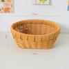 Hand-Woven Storage Basket Rattan Storage Tray Household Rattan Baskets Bread Fruit Food Breakfast Display Box Home Decoration