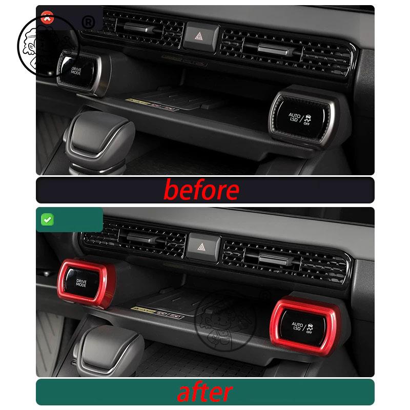 For Toyota RAV4 XA60 6TH 2026 2027 Wireless charging left and right button frames Cover central console modification Accessories