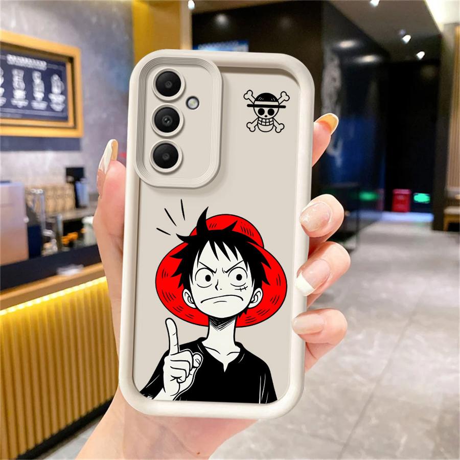 Case for Samsung Galaxy A55 A25 A06 A54 A52 A72 A71 A15 A35 A73 A53 A51 Soft Cover Cute One Piece Luffy