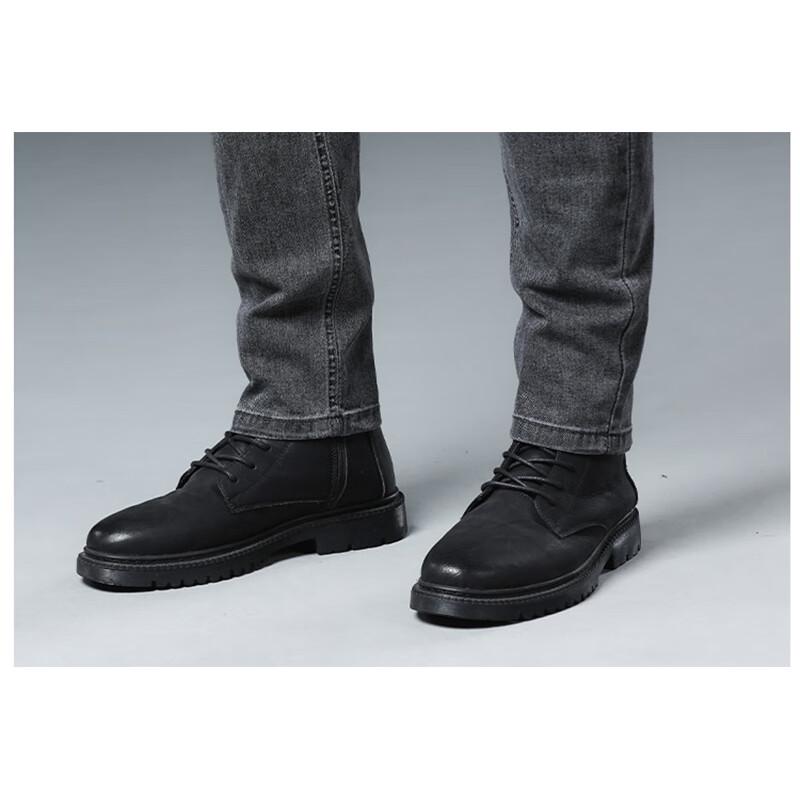 FIRS Men's Fleece-Lined Straight Leg Casual Jeans