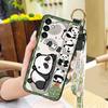 Ring Anti-knock Phone Case For Samsung Galaxy A24/SM-A245F/A25 5G Shockproof Wristband Waterproof Fashion Design Panda