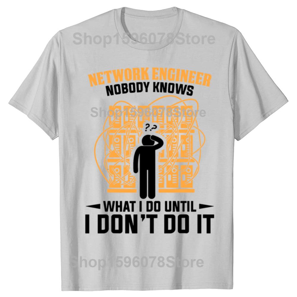 Vtipná trička pro síťové inženýry Pánská Dámská Bavlna Humor Streetwear Tričko Krátký rukáv Unisex Oblečení pro síťové inženýrství