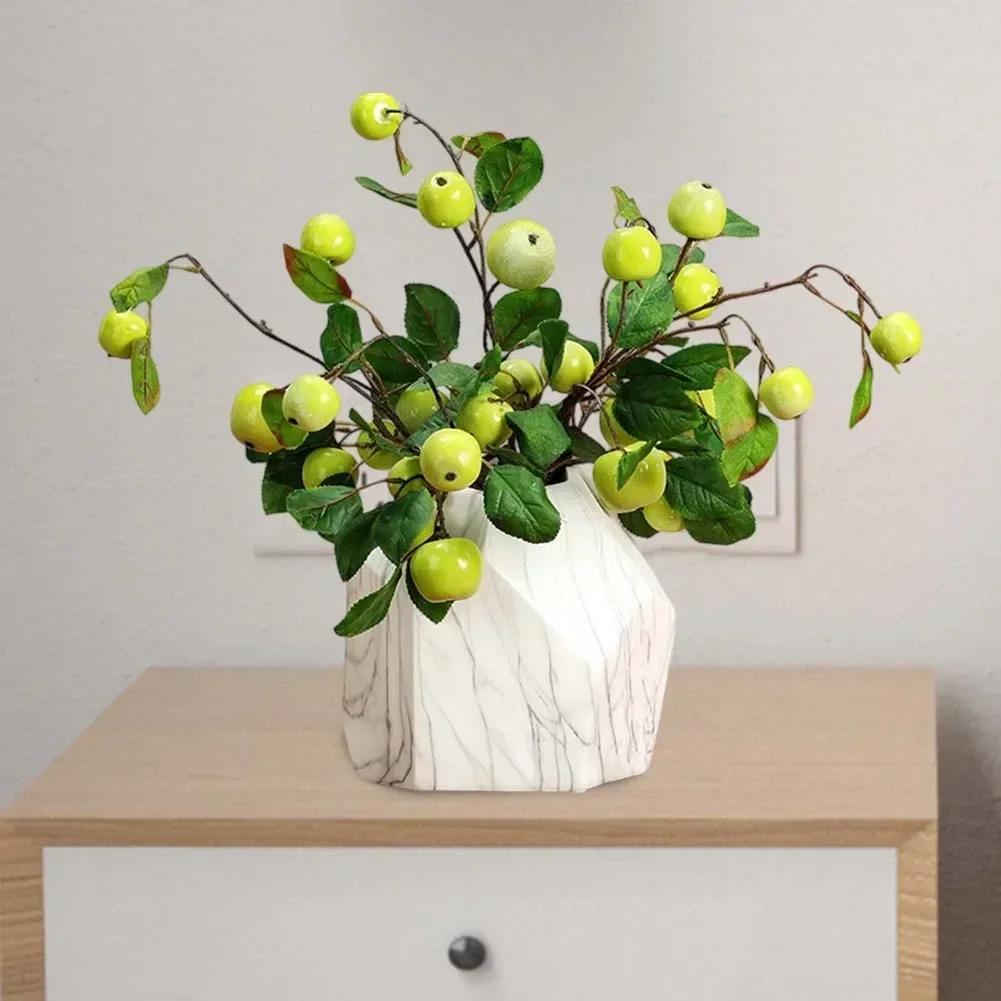 Artificial Sand Fruit Tree Branches 3pieces for Birthday Holiday and Seasonal Decoration with Realistic Faux Fruits