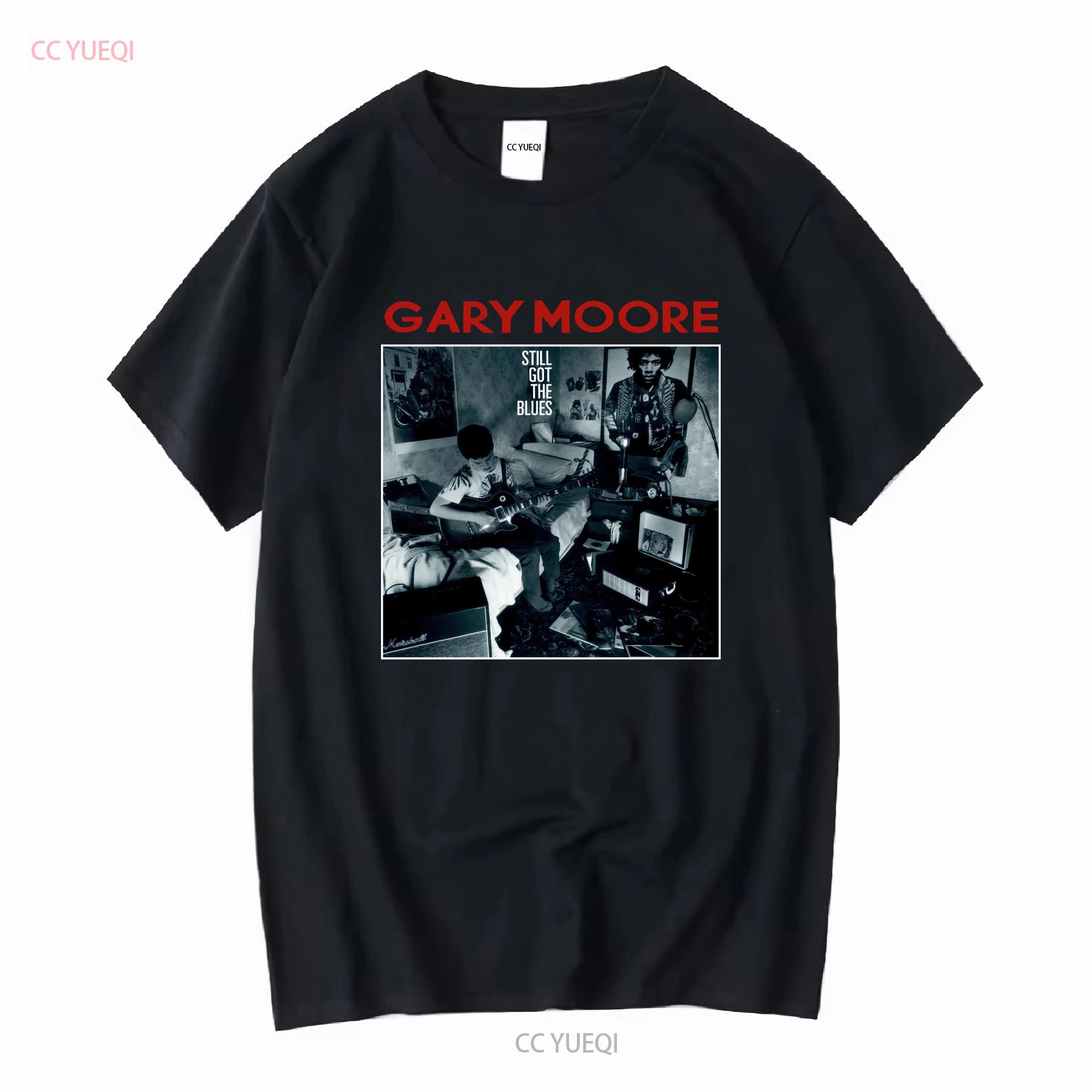 

Vtg GARY MOORE Heavy Cotton Black T Shirt vintage Washed Unisex streetwear Top For Everyday Wear graphic fashion Slightly homme 4XL