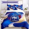 France Football Printed Bedding 3 Piece Set Cozy Breathable Bed Cover Set as Housewarming Holiday Gift