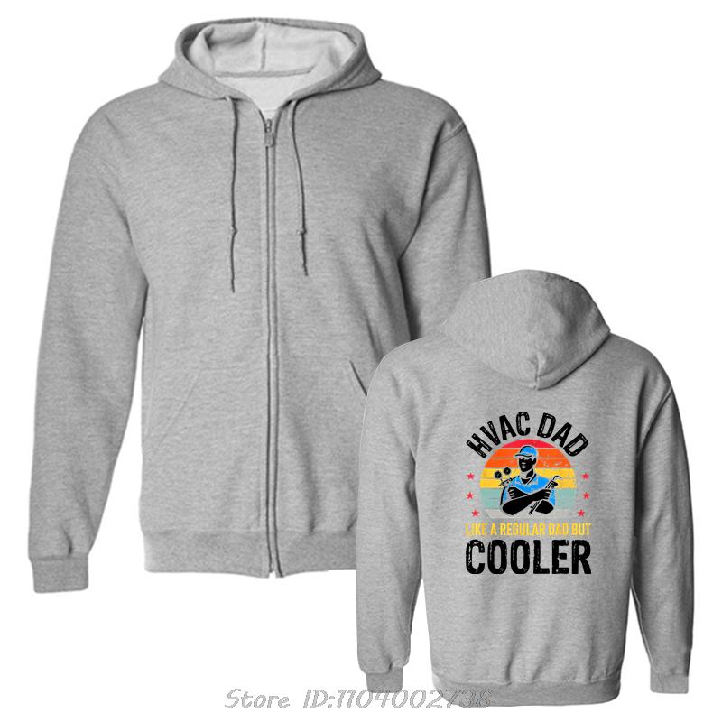 HVAC Dad But Cooler Funny Print HVAC Technician Father Hoodie Graphic Cotton Streetwear Birthday Gifts Hoody Casual Sweatshirt