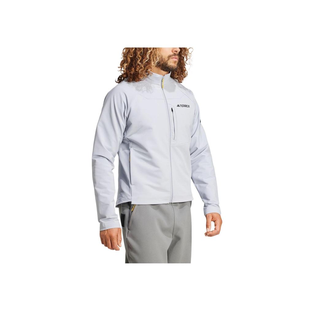 adidas Men's National Geographic Softshell Jacket Halo Silver IX7919