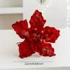 2025 Christmas High-end Flannelette Simulation Flower 28cm Golden Champagne Christmas Tree Decoration Flower Arrangement
