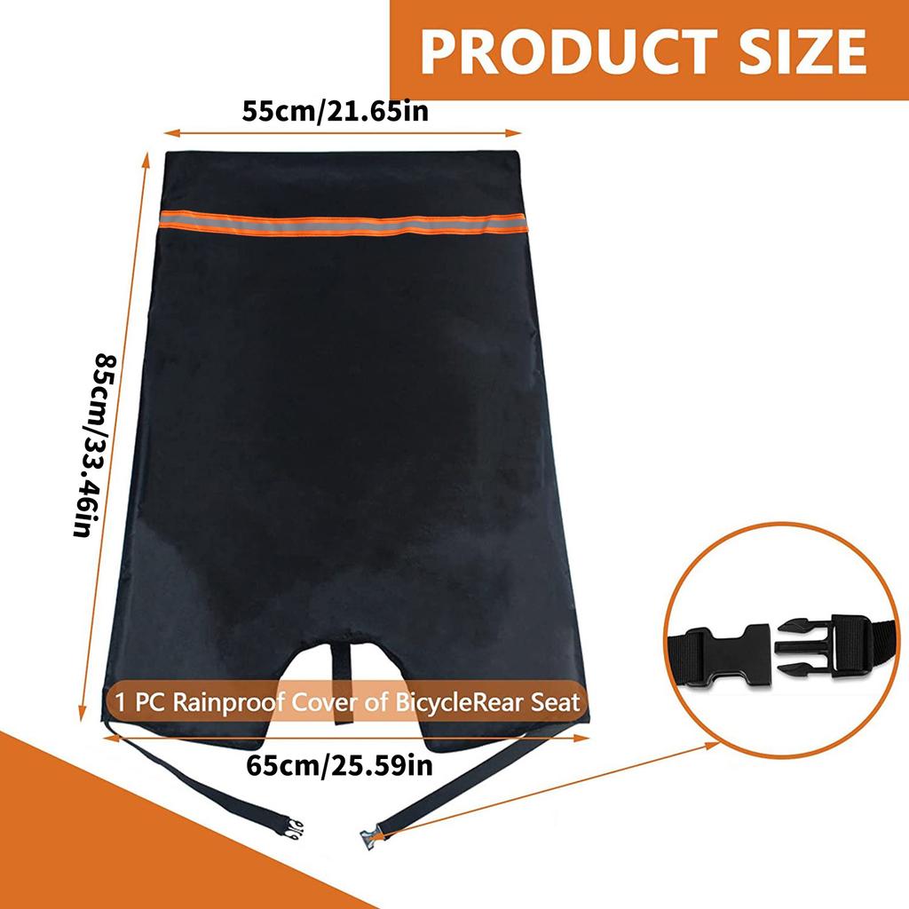 Oxford Fabric Rain Shielding Protective Rain Cover Seat Rain Cover Ensuring Comfort & Dryness for Children Bikes  Seat