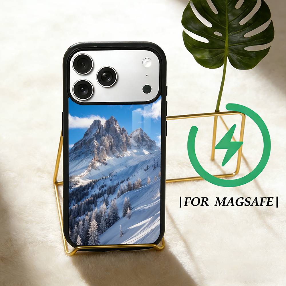 Winter Snow mountain  Phone Case For iPhone 17,16,15,14,13,12,Plus,Pro,Max for Magsafe Magnetic Wireless Charging
