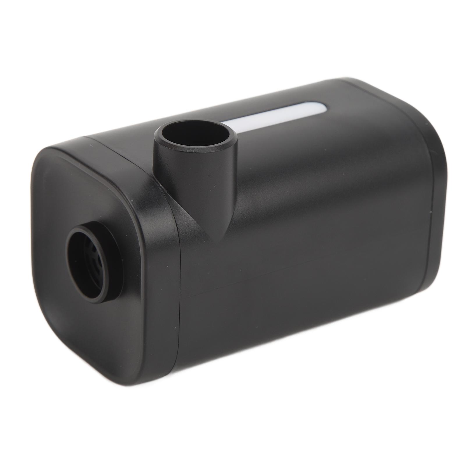 

Мини воздушный насос с 4 насадками 4000 мАч для накачивания, освещения, 3 в 1, крошечный портативный насос для поплавков чёрный