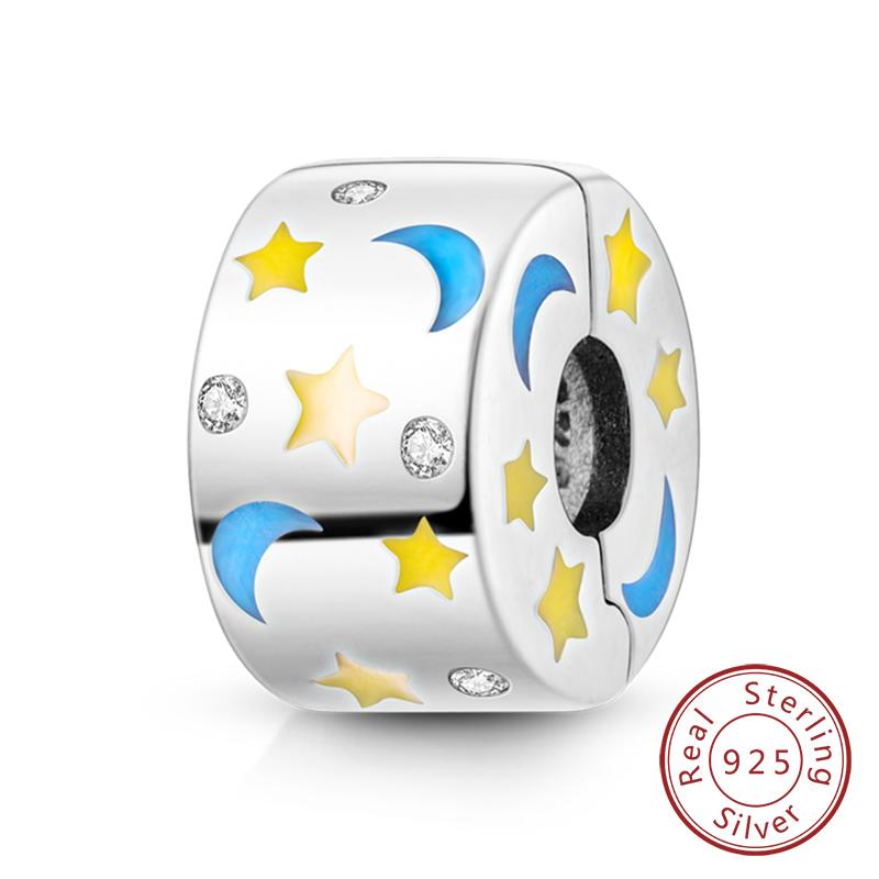 Fit Original Charms Beads Copper Clip Charms Zircon Silicone Spacer Beads For Bracelet Women Diy Gift Party