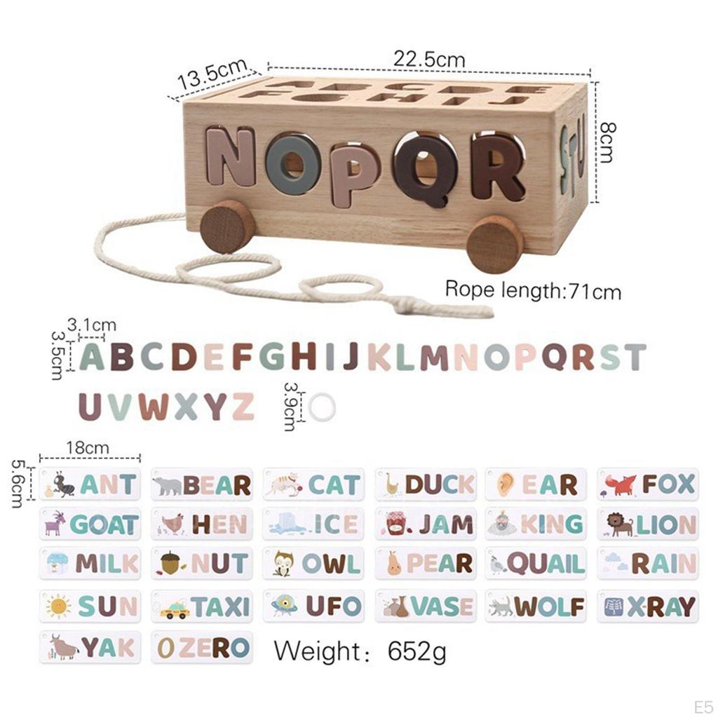 Shape Sorting Toy Wooden Educational Stacker Matching Building Car Puzzle Wood Construction Enhances