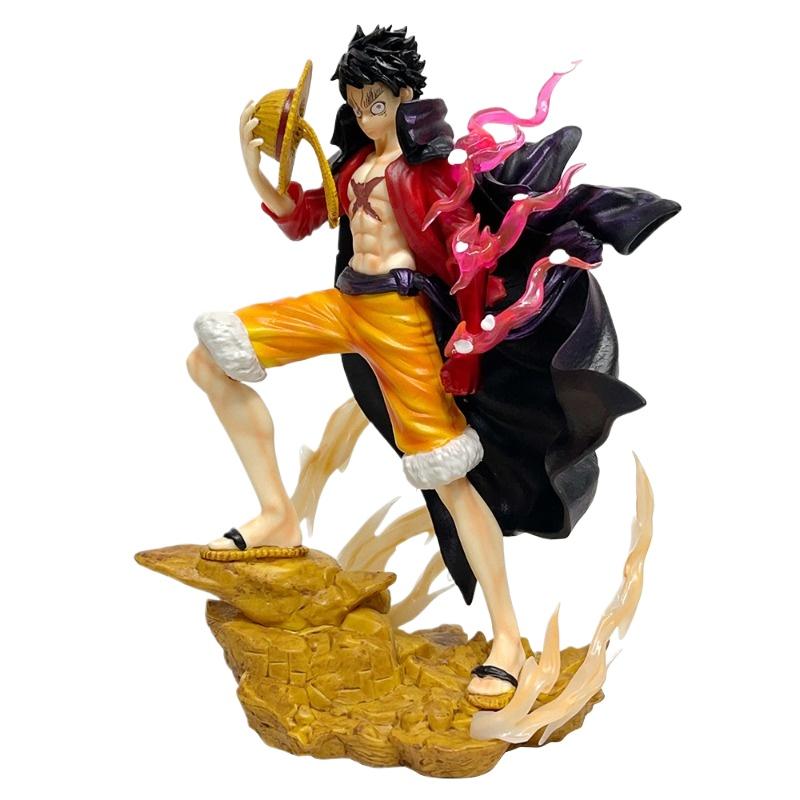 21cm One Piece Luffy Action Figure Desktop Ornament Anime Decor Kawaii Birthday Toy Gift
