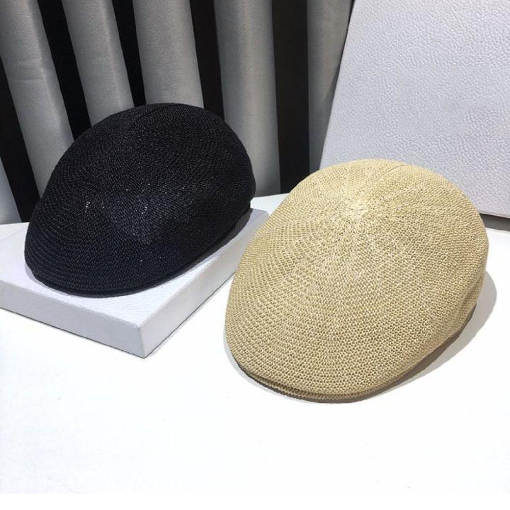 Adjustable Straw Hat Sun Visor Beach Hat Retro Style Beret Hats Tide Summer