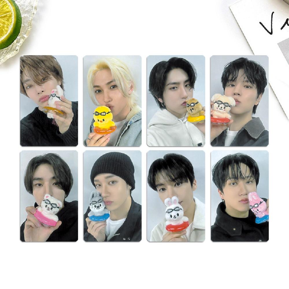8Pcs Stray Kids Lomo Card Skzoo Doit Small Card Postcard Felix Bangchan Peripheral Collection Card Set