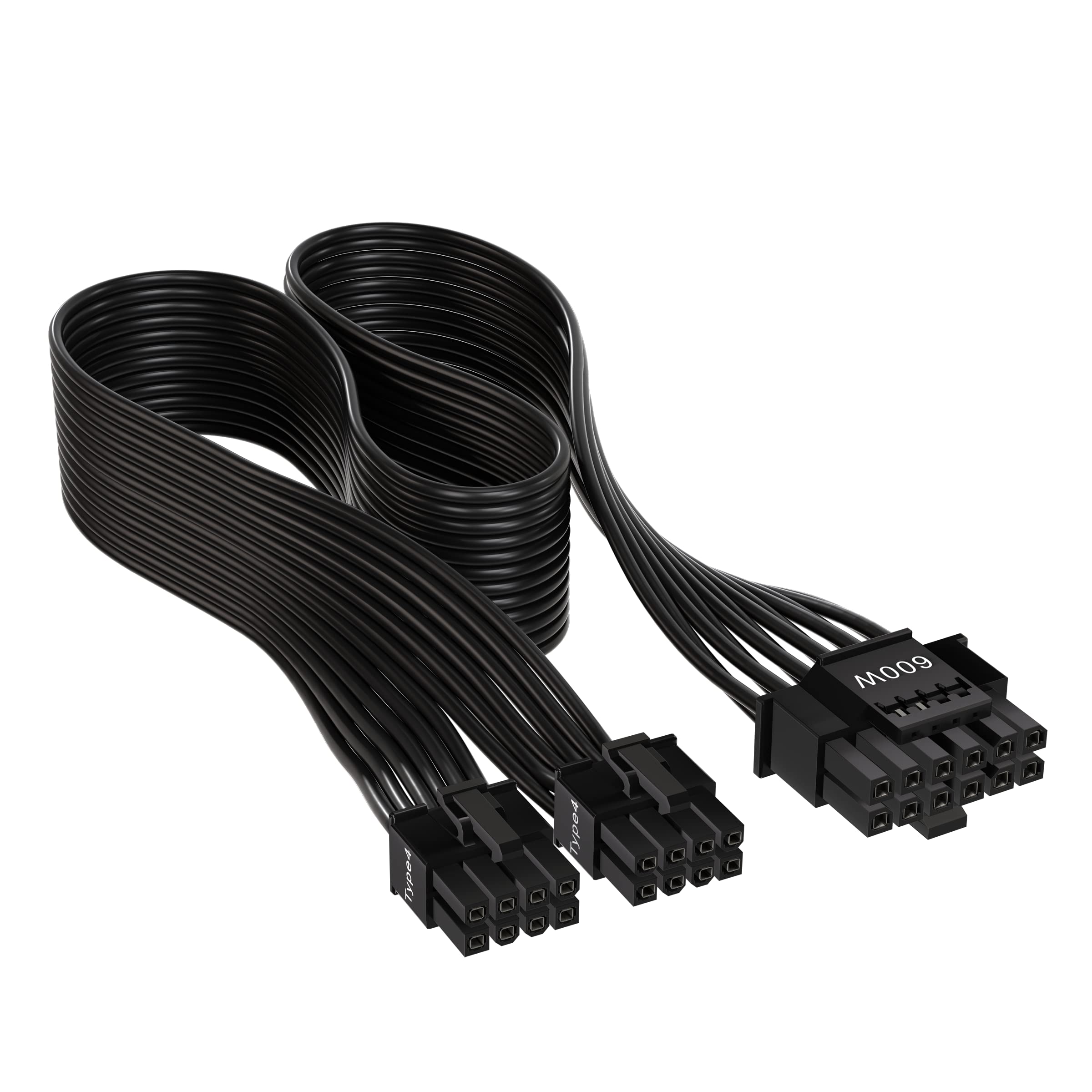 

CORSAIR Pin Modular Cable for Power Supply Unit PCIe Gen 5 600W 12VHPWR Flat Cable Black 12+4 Type-4 CP-8920284 чорний