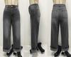 2025 Women's Retro High-Waist Straight-Leg Jeans with Elastic and Rolled Hem