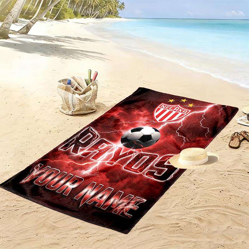 Name Custom Necaxa Print Beach Towel, Large Soft Quick Dry Towel for Beach Camping Swimming