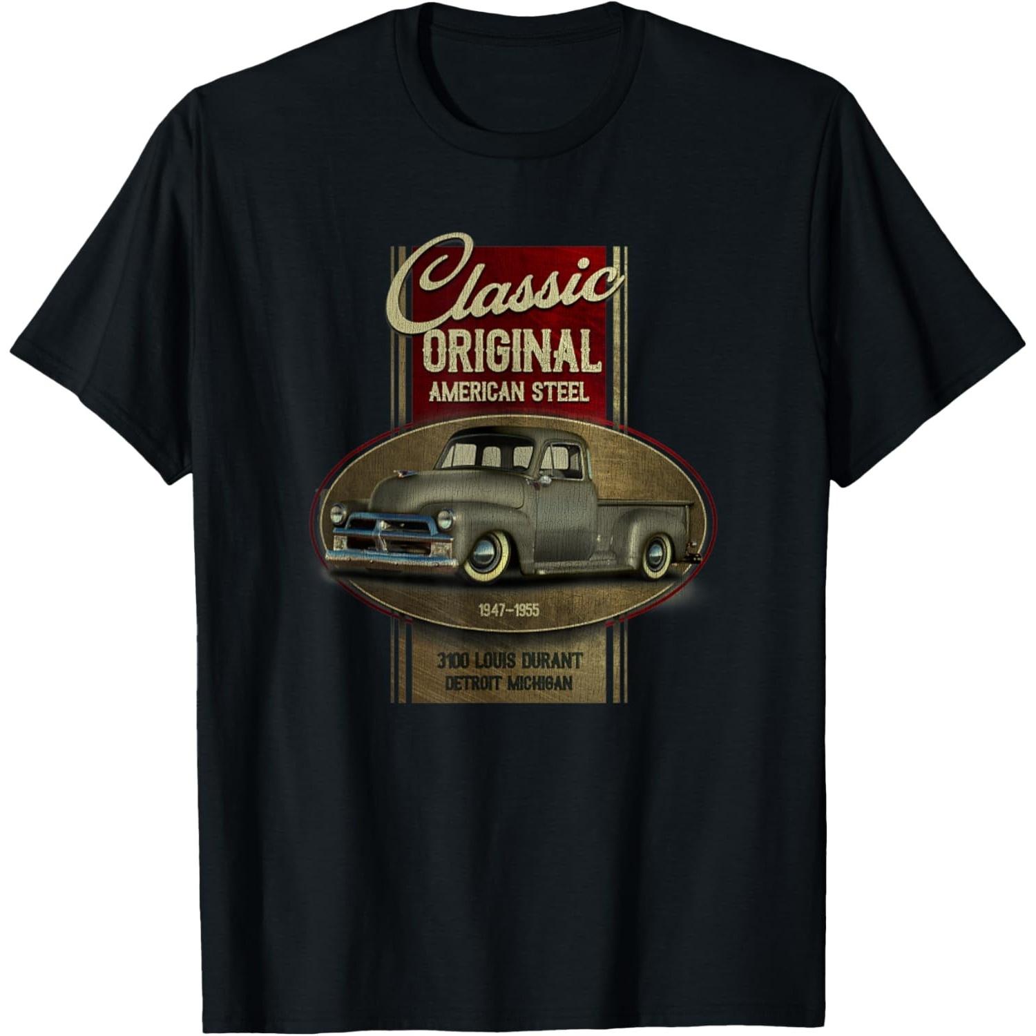 Vintage Classic Original American Old Pickup Truck 1940s Car T-Shirt S чёрный
