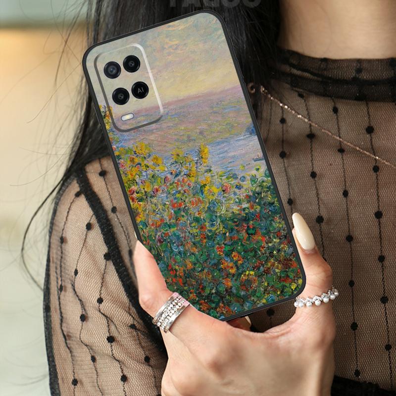 Flower Plant Art Case For Oppo A74 A94 A54 A80 A60 A40 A18 A38 A58 A78 A98 A96 A76 A16 A15 A17 A57 A77 A5 Pro