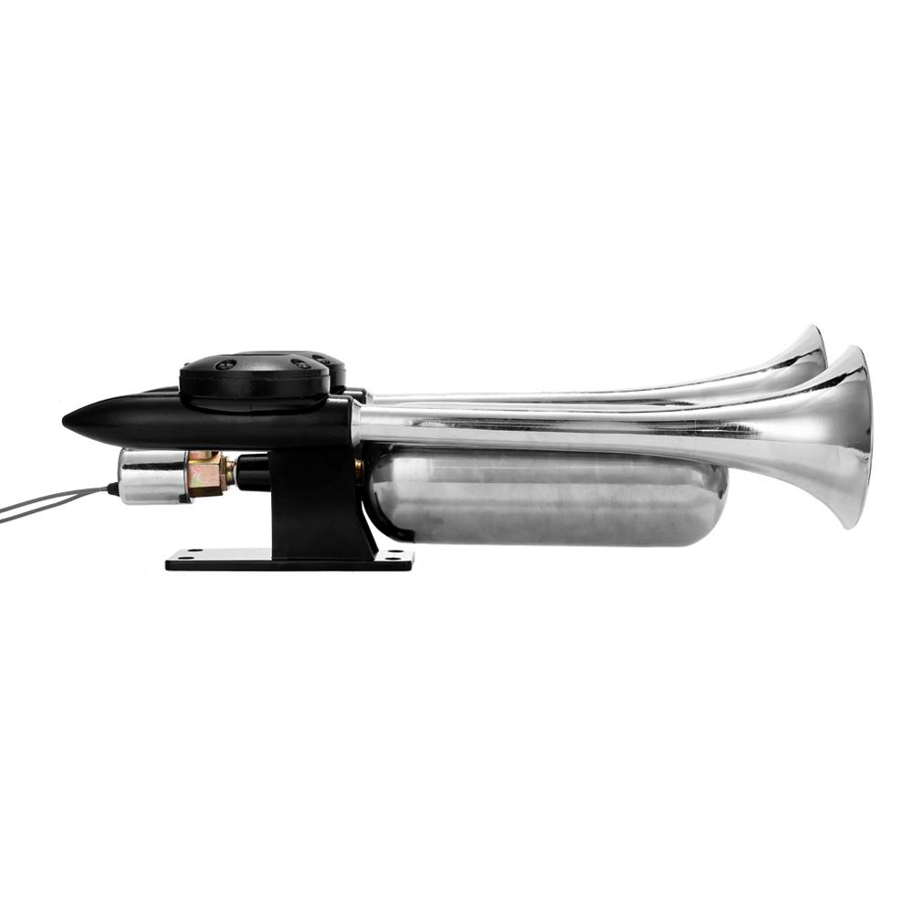 Dual Trumpet Air Horn 300DB Universal Trumpet Truck Dual Air Horns Kit Super Loud Speaker for Car Van Boat Pickup Auto