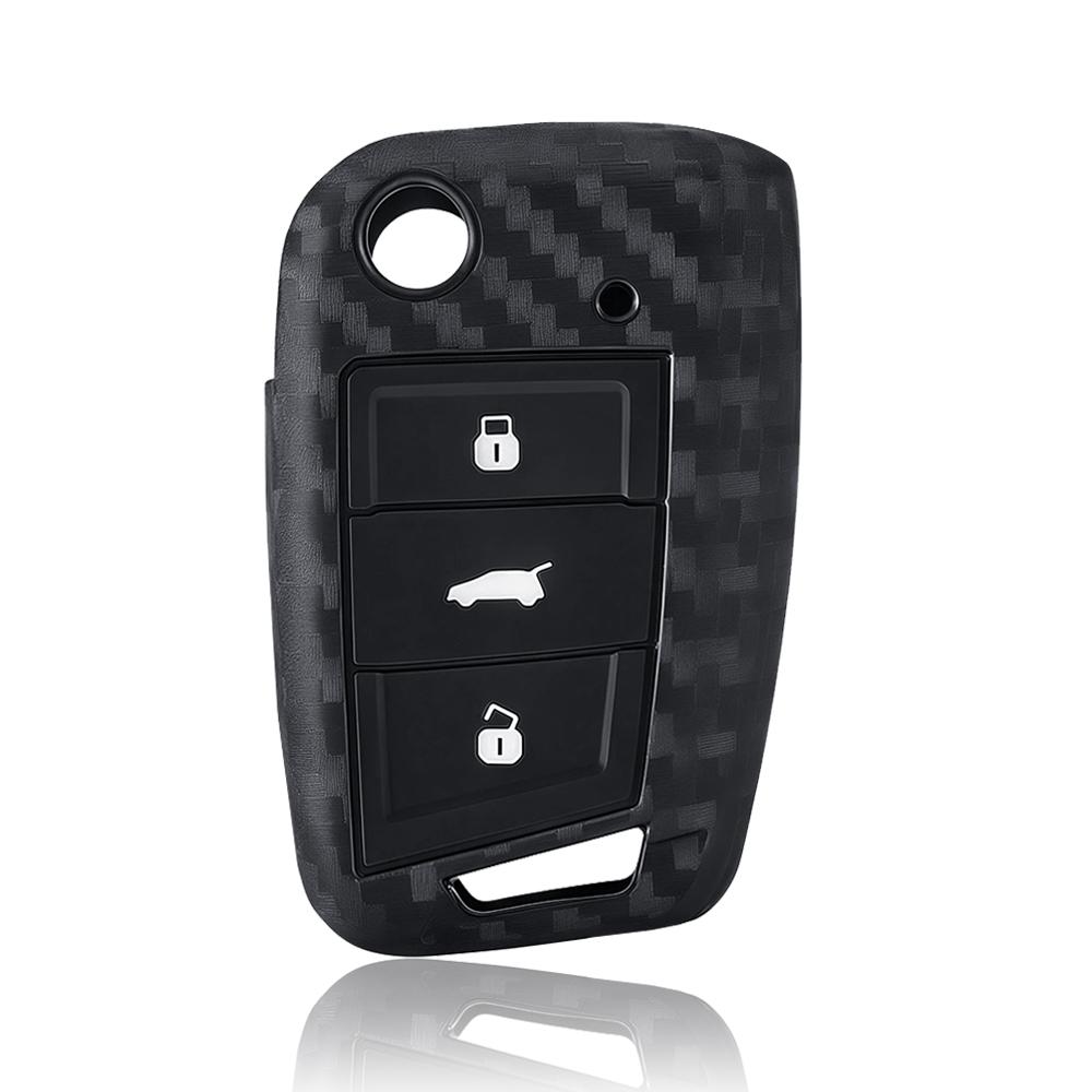 

Car Remote Key Case Cover For Vw Golf 7 Gti Polo T-Cross T-Roc Touran Tiguan Skoda Octavia Rapid Kodiaq Fabia Seat Ibiza Leon