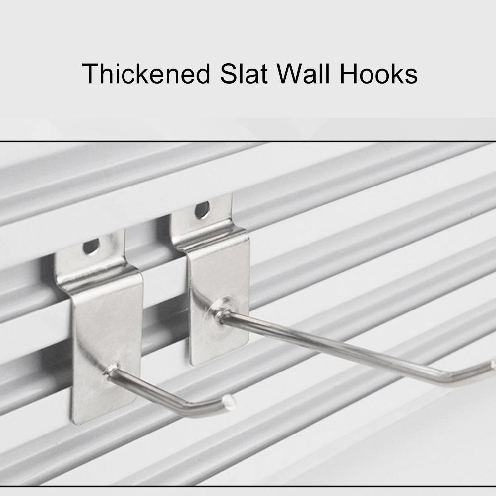 50 PCS Silver Slat Wall Hook Single Wire Design Slat Wall Hanging Hook  Hanging Display