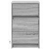 Nightstand with LED Lights Grey Sonoma Particleboard