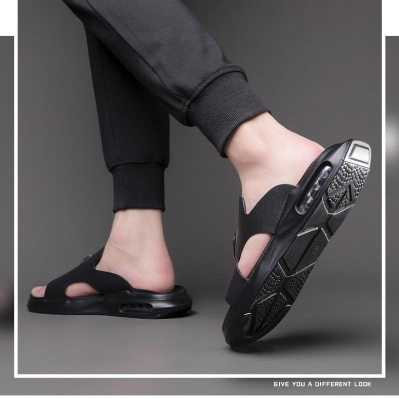 Luxury Men's Genuine Leather Sandals Classic Roman Men Shoes Slippers Soft Comfortable Men Non-slip Walking Slippers Footwea