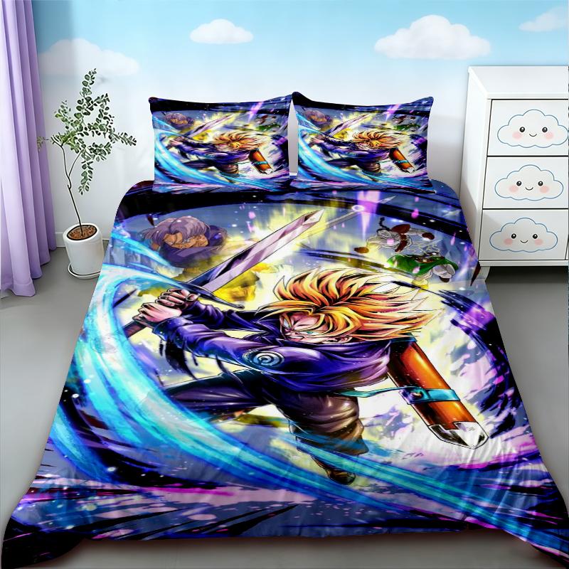 Duvet Cover Anime Pattern Dragon Ball Bedding Set Child Baby Duvet Cover Sets Bedclothes Twin Single King Kids Adult Gift