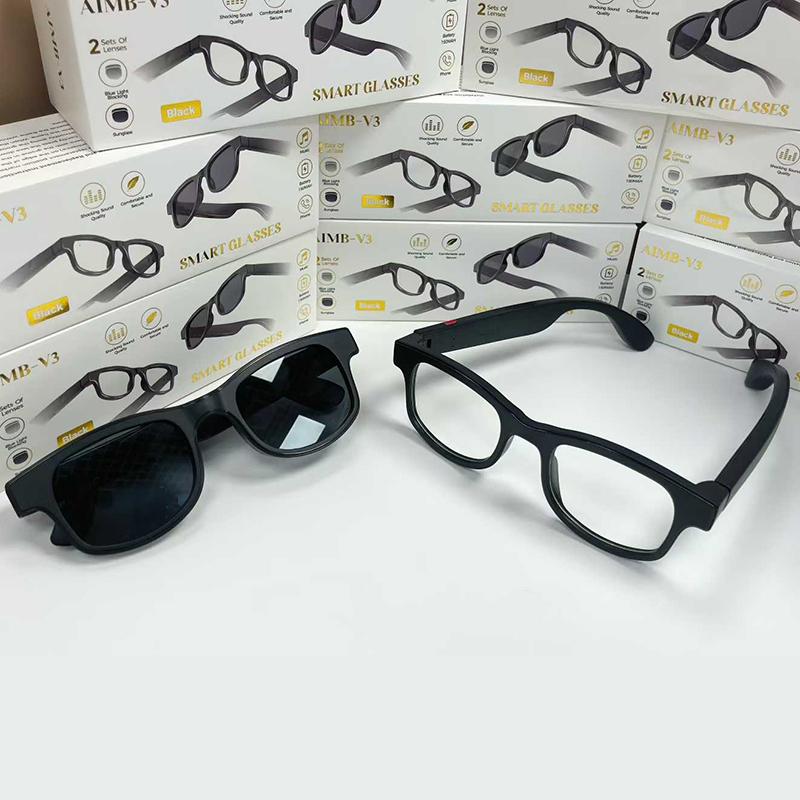 V3 Smart Glasses Anti-blue Light Sunglasses Large Battery And Bluetooth for Calls and Music Bluetooth Glasses