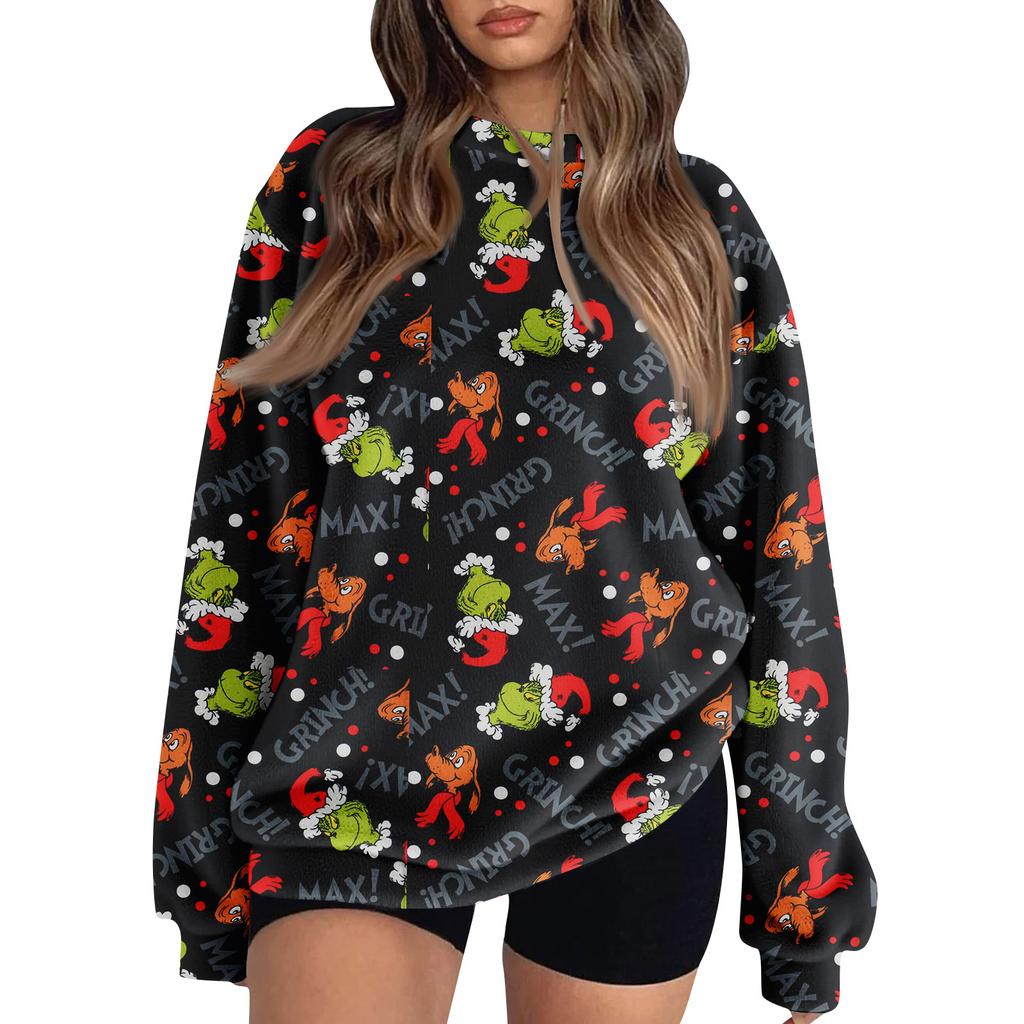Women's Colorblock Sweatshirt Long Sleeve Round Neck Casual Comfortable Loose Lightweight Women's Sweatshirt