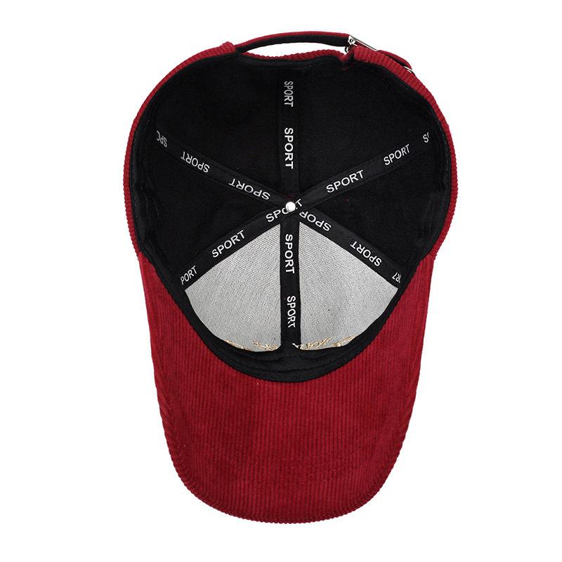 Men'S And Women'S Velvet Baseball Caps Fashion Casual Travel Hats Couple Warm Embroidery Letter Cap