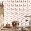 Christmas wallpaper white, coral, cream and peach 50x1000
