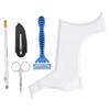Beard Shaping Tool Set Beard Shaping Template Folding Comb Scissors Beard Grooming Set
