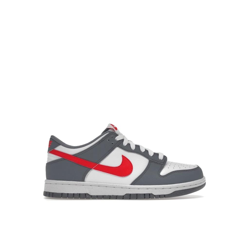 Nike Dunk Low Next Nature GS Smoke Grey Light Crimson Kids Sneakers White FB8038-001