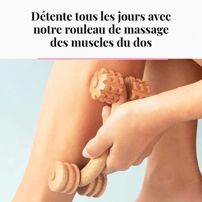 Masseur à main - tuuli - rouleau de massage en bois - soulagement des douleurs - pour adultes - mixte