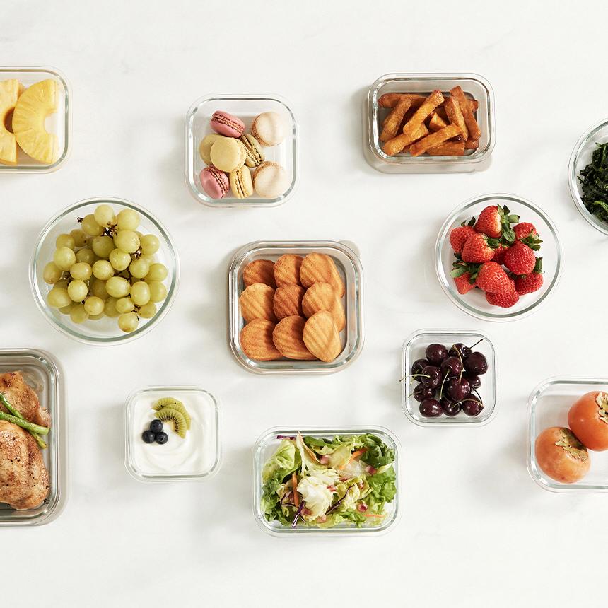 Corelle Coordinates Glass Food Storage Container 5p BPA Free