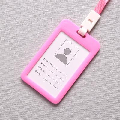 1pcs New Name Credit Card Holders Women Men Bank Card Neck Strap Card Bus ID Holder Students Kids Identity Badge With Lanyard