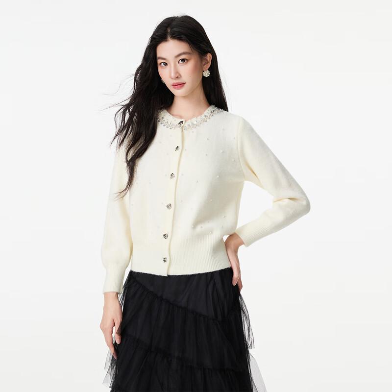 FivePlus Women's Hand-Beaded Knit Cardigan