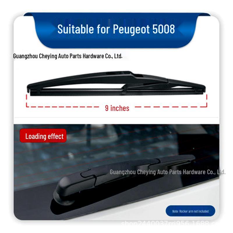 Compatible Rear Wiper Blade Rubber Strip for Peugeot 307, 206/207, 2008/3008/4008/5008