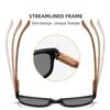Outdoor UV Protection Presbyopia Sunglasses Fashion Square Frame Wood Grain Temples HD Shades Eyewear Classic Driving Shades