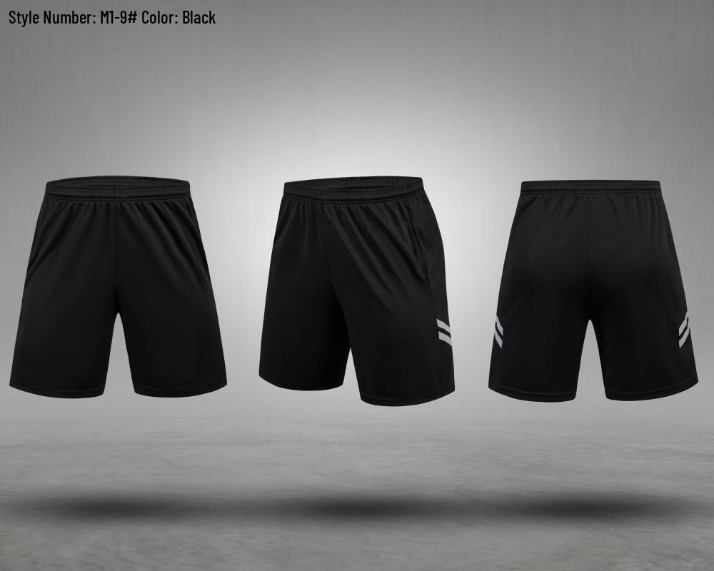 Football Referee Short Sleeve Uniform Set for Match & Training with Printed Text M
