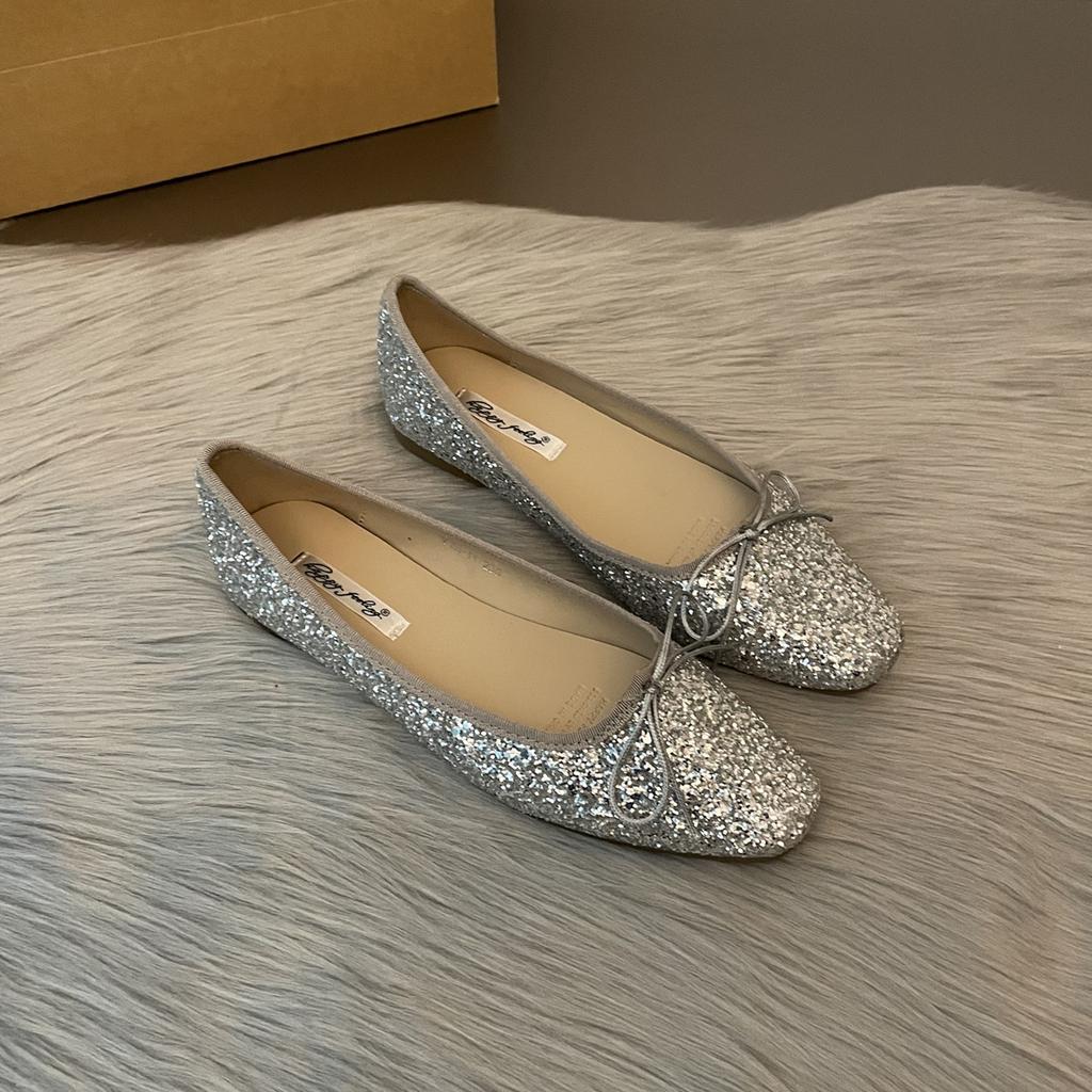 Fashion Bailamos New Sweet Women Ballet Flats Fashion Butterfly-Knot Casual Working Shoes Woman Spring Summer Ladies Concise Flats Mujer