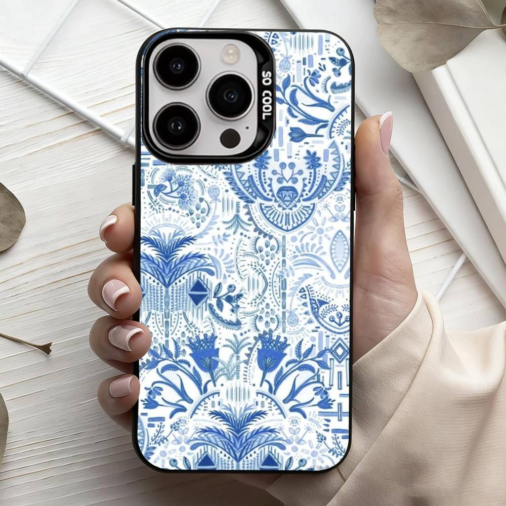 B-blue and W-white china Phone Case For iPhone17,16,15,14,13,12,11 Plus,Pro Max Black Candy silver phone case