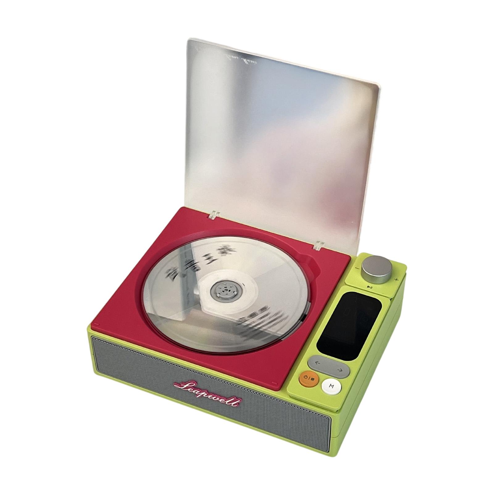 

Portable Vintage CD Player with Bluetooth 5.0 - Built-in Speaker Rechargeable Walkman SupportCD CD-R MP3 WMA FM Radio зелений