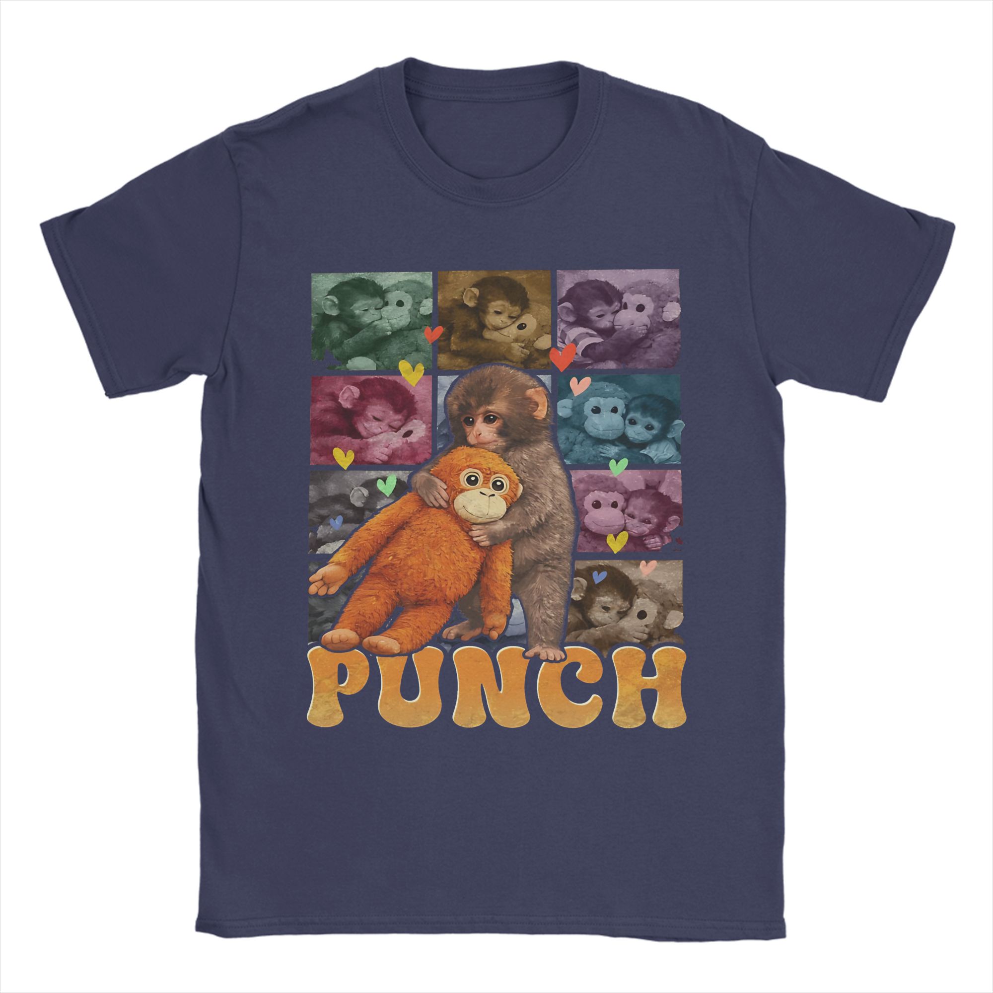 

Men Punch Monkey Funny Animal T Shirts Cotton Tops Funny Short Sleeve Round Collar Tee Shirt Graphic Printed TShirts 4XL